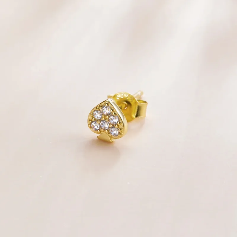 (imagine pentru) Pandora Style Poker - Spades Stud Earrings - SCE1054 - Vizualizare 2