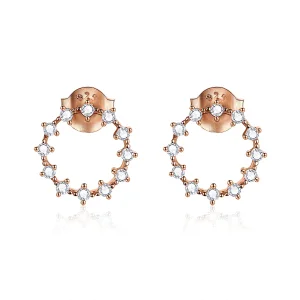 (imagine pentru) Pandora Style Shimmer Geometry Stud Earrings - BSE323