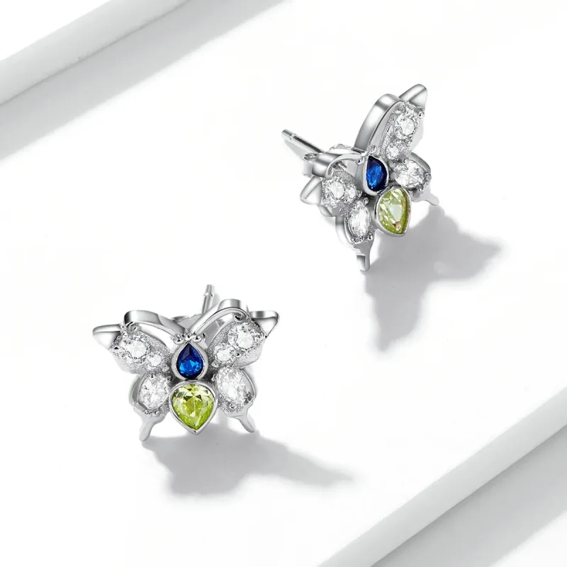 (imagine pentru) Pandora Style Shine Butterfly Stud Earrings - BSE564 - Vizualizare 4