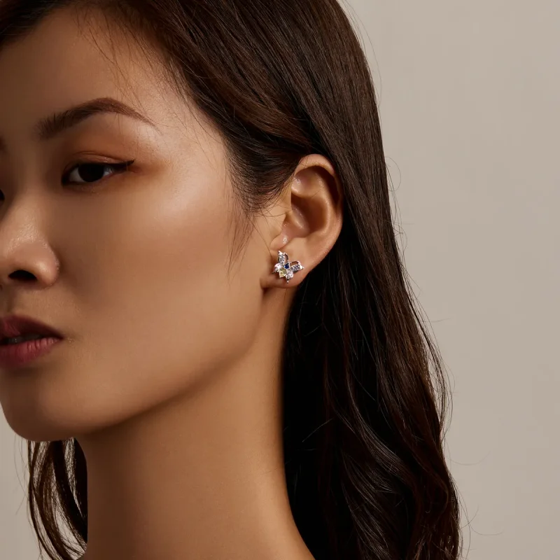 (imagine pentru) Pandora Style Shine Butterfly Stud Earrings - BSE564 - Vizualizare 6