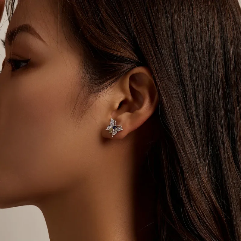 (imagine pentru) Pandora Style Shine Butterfly Stud Earrings - BSE564 - Vizualizare 7