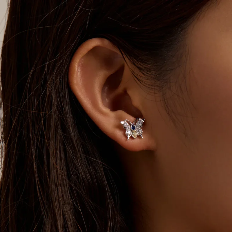 (imagine pentru) Pandora Style Shine Butterfly Stud Earrings - BSE564 - Vizualizare 8