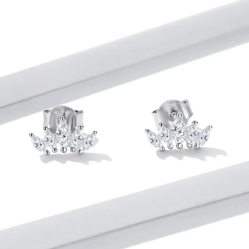 (imagine pentru) Pandora Style Shining Crown Stud Earrings - BSE521 - Vizualizare 4
