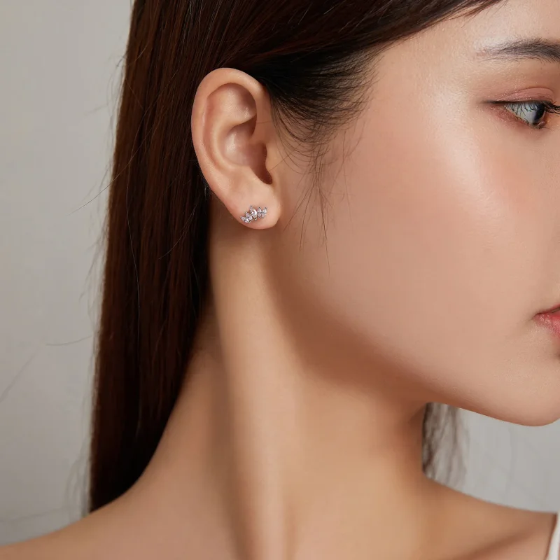 (imagine pentru) Pandora Style Shining Crown Stud Earrings - BSE521 - Vizualizare 8