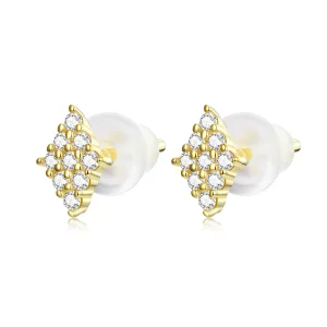 (imagine pentru) Pandora Style Shiny Rhombus Stud Earrings - SCE1222