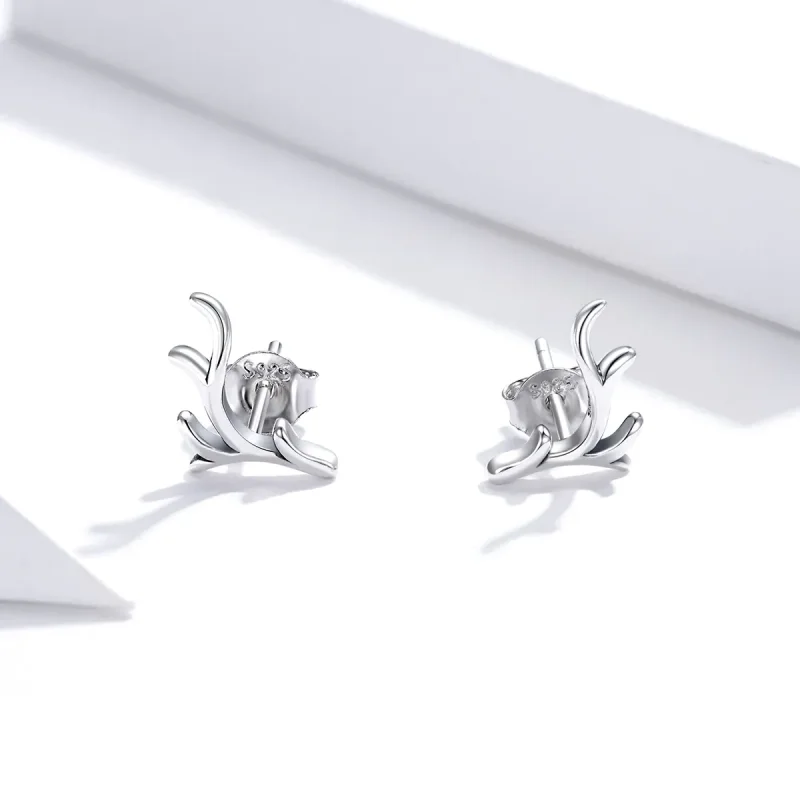 (imagine pentru) Pandora Style Simple Antlers Stud Earrings - SCE963 - Vizualizare 2