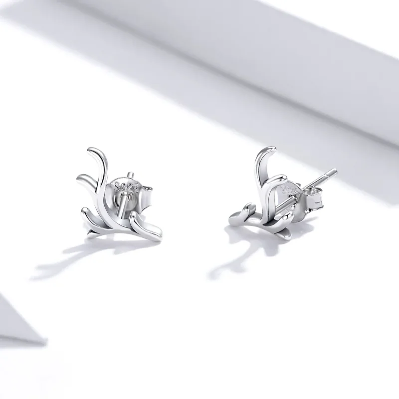 (imagine pentru) Pandora Style Simple Antlers Stud Earrings - SCE963 - Vizualizare 3