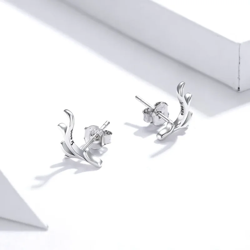 (imagine pentru) Pandora Style Simple Antlers Stud Earrings - SCE963 - Vizualizare 4