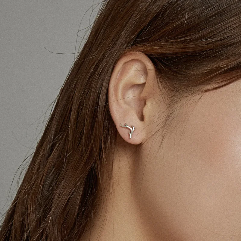(imagine pentru) Pandora Style Simple Antlers Stud Earrings - SCE963 - Vizualizare 5