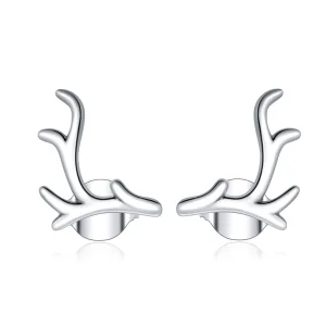 (imagine pentru) Pandora Style Simple Antlers Stud Earrings - SCE963