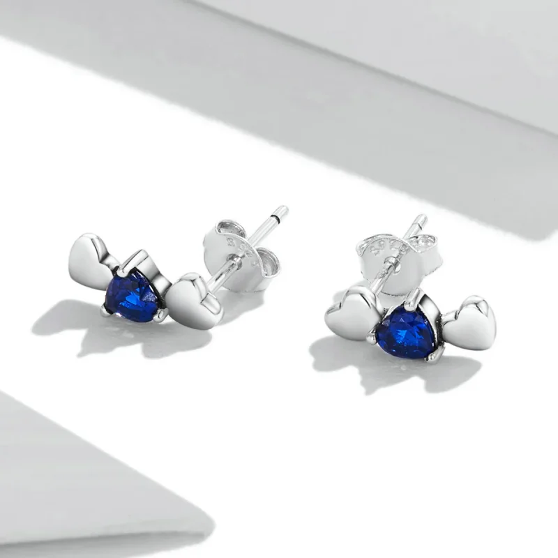 (imagine pentru) Pandora Style Simple Love Stud Earrings - SCE1348 - Vizualizare 3