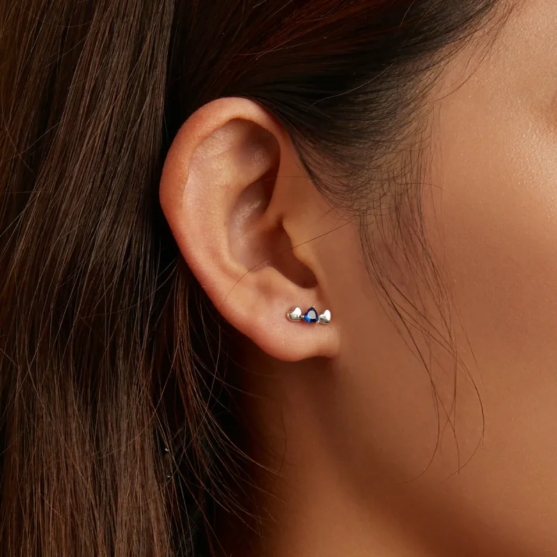 (imagine pentru) Pandora Style Simple Love Stud Earrings - SCE1348 - Vizualizare 5