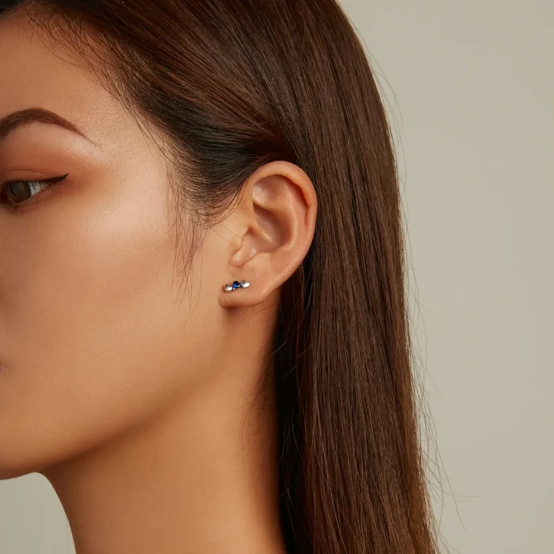(imagine pentru) Pandora Style Simple Love Stud Earrings - SCE1348 - Vizualizare 7