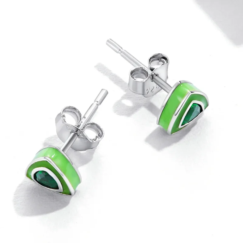 (imagine pentru) Pandora Style Simple Triangle Stud Earrings - SCE1368 - Vizualizare 4