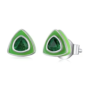 (imagine pentru) Pandora Style Simple Triangle Stud Earrings - SCE1368