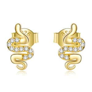 (imagine pentru) Pandora Style Spirit Snake Stud Earrings - BSE526