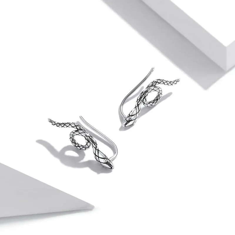 (imagine pentru) Pandora Style Spirit Snake Stud Earrings - SCE1355 - Vizualizare 4