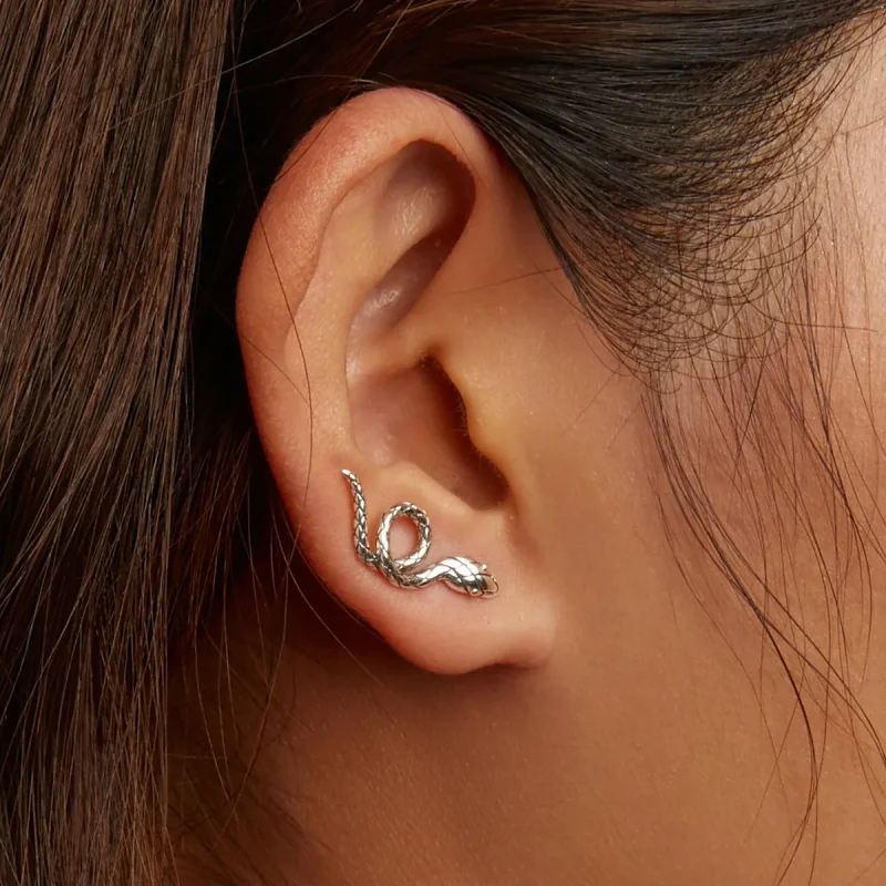 (imagine pentru) Pandora Style Spirit Snake Stud Earrings - SCE1355 - Vizualizare 8