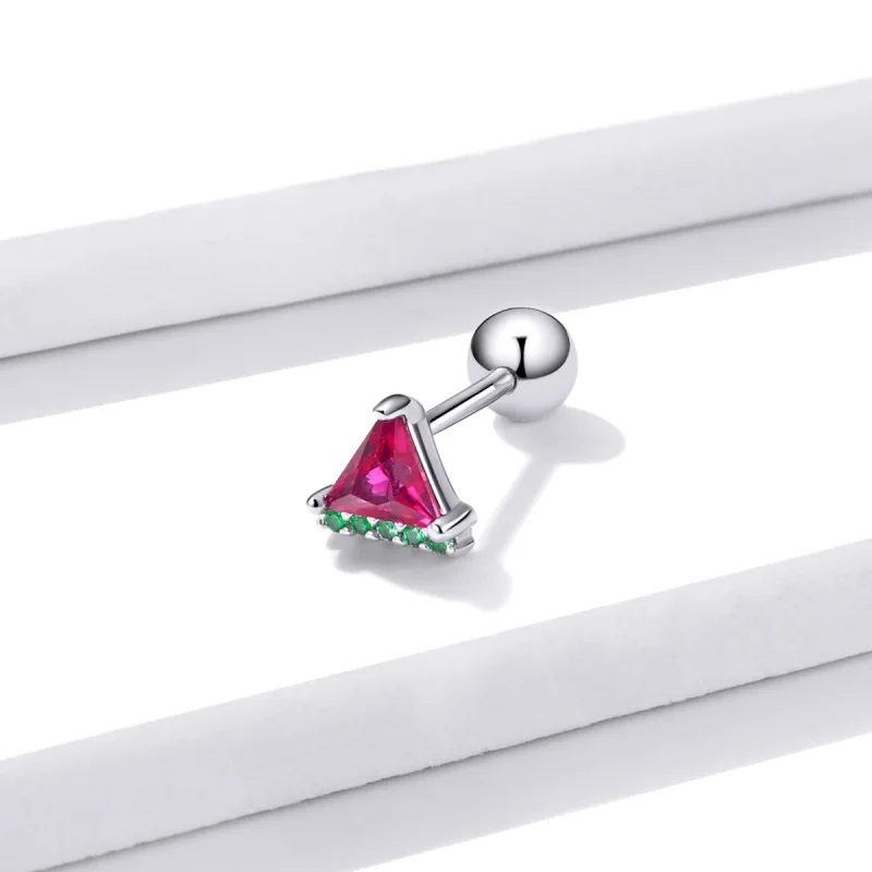 (imagine pentru) Pandora Style Summer Sweetheart - Watermelon Stud Earrings - BSE492 - Vizualizare 2