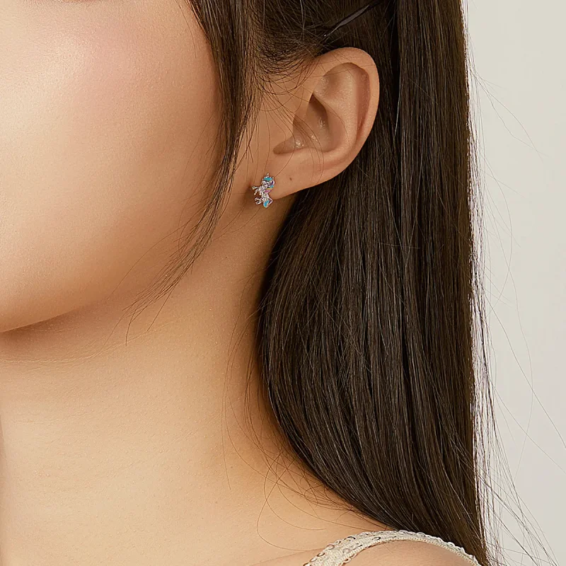 (imagine pentru) Pandora Style Unicorn Stud Earrings - BSE352 - Vizualizare 6