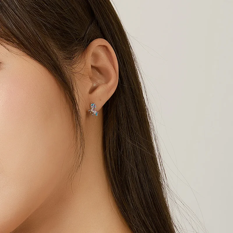 (imagine pentru) Pandora Style Unicorn Stud Earrings - BSE352 - Vizualizare 7
