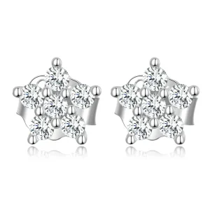 (imagine pentru) Stil Pandora Mini cercei cu floare - BSE598-A