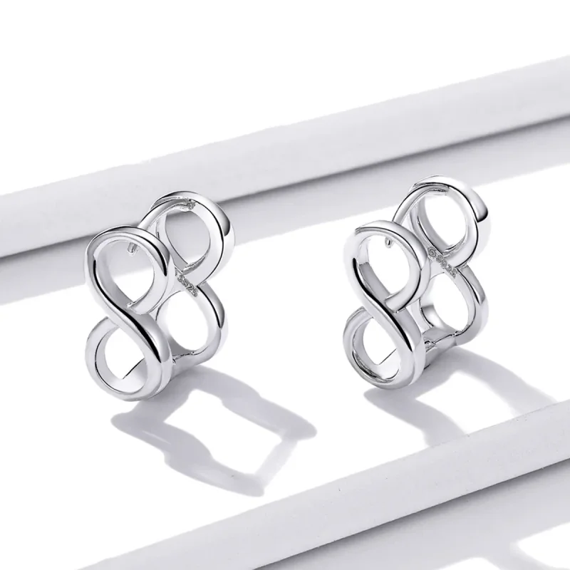 (imagine pentru) Stil Pandora Minimalism - Cercei tip ac de infinitate - BSE503 - Vizualizare 2