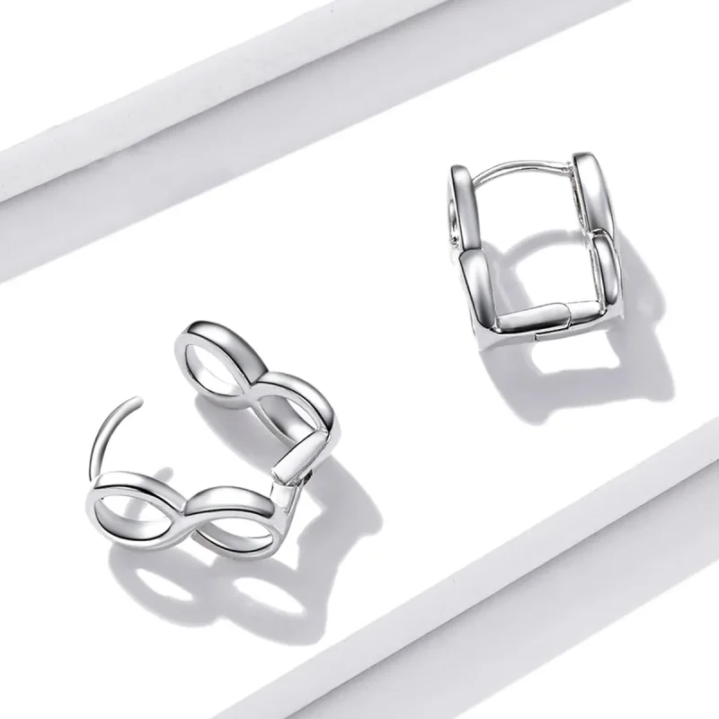 (imagine pentru) Stil Pandora Minimalism - Cercei tip ac de infinitate - BSE503 - Vizualizare 4