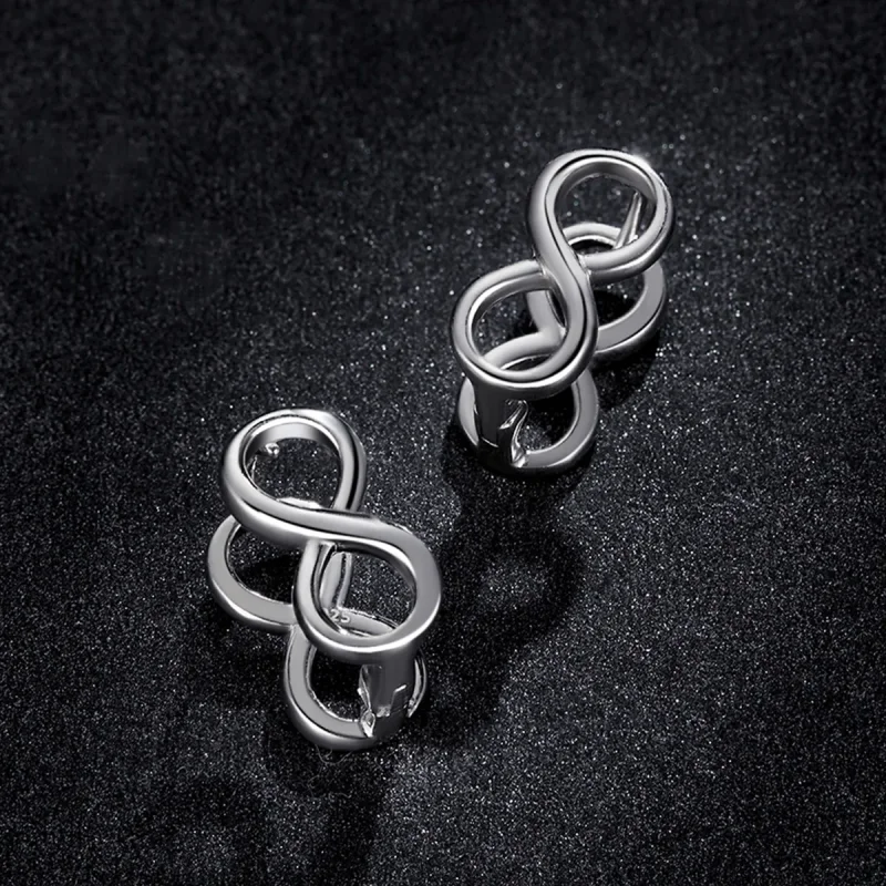 (imagine pentru) Stil Pandora Minimalism - Cercei tip ac de infinitate - BSE503 - Vizualizare 5