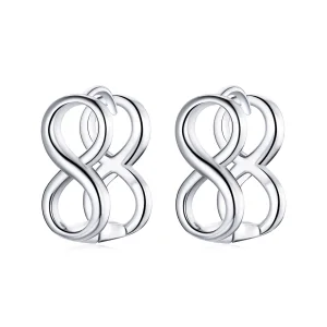 (imagine pentru) Stil Pandora Minimalism - Cercei tip ac de infinitate - BSE503