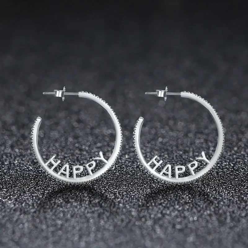 (imagine pentru) Stud Earrings cu stil Pandora și urări fericite - VSE087 - Vizualizare 2