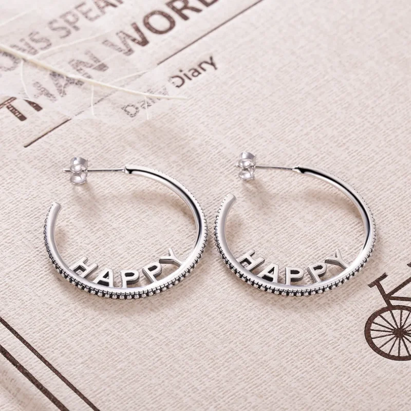 (imagine pentru) Stud Earrings cu stil Pandora și urări fericite - VSE087 - Vizualizare 3