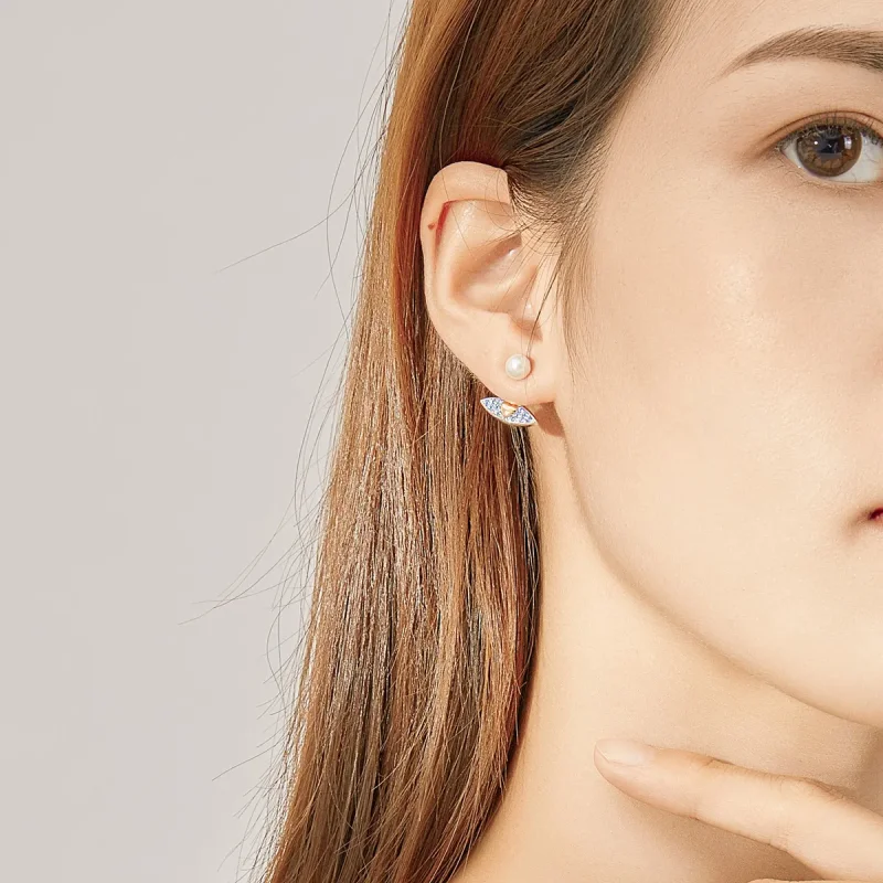 (imagine pentru) Stud Earrings cu stil Pandora, model ochi de diavol - SCE822 - Vizualizare 5