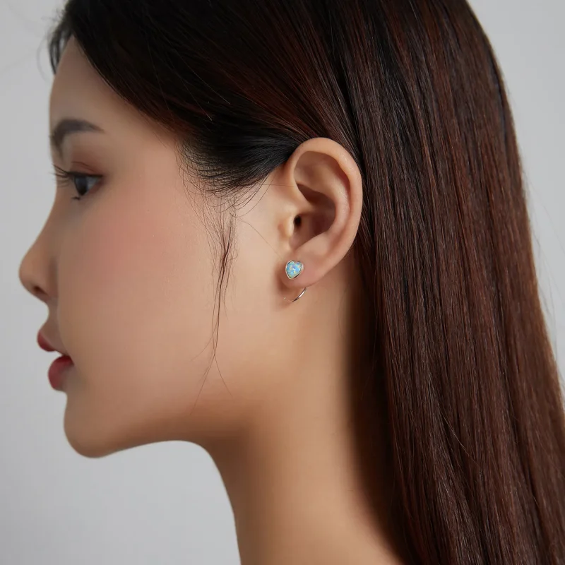 (imagine pentru) Stud Earrings de stil Pandora Aurora Romance - BSE499 - Vizualizare 7