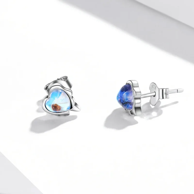 (imagine pentru) Stud Earrings de tip Pandora Style cu model Melting Love - SCE1306 - Vizualizare 3