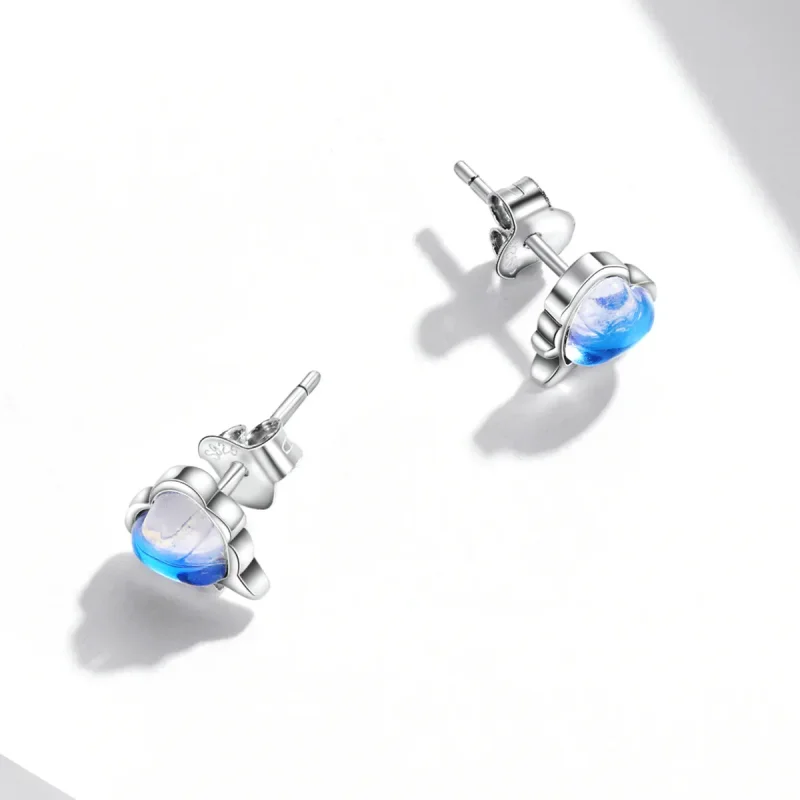 (imagine pentru) Stud Earrings de tip Pandora Style cu model Melting Love - SCE1306 - Vizualizare 4
