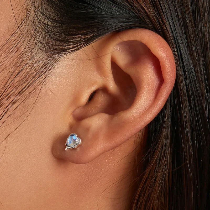 (imagine pentru) Stud Earrings de tip Pandora Style cu model Melting Love - SCE1306 - Vizualizare 6