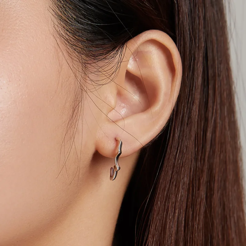 (imagine pentru) Stud Earrings în stilul Pandora, inspirate de valurile verii - SCE1196 - Vizualizare 5