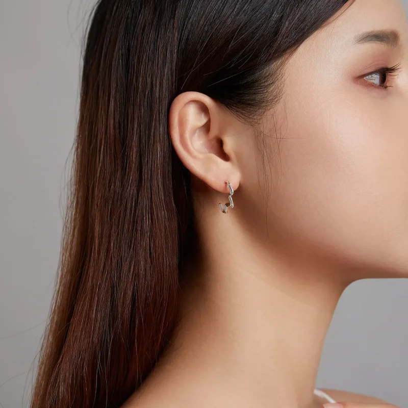 (imagine pentru) Stud Earrings în stilul Pandora, inspirate de valurile verii - SCE1196 - Vizualizare 7