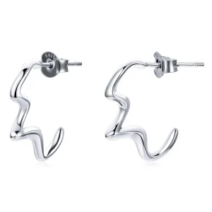 (imagine pentru) Stud Earrings în stilul Pandora, inspirate de valurile verii - SCE1196