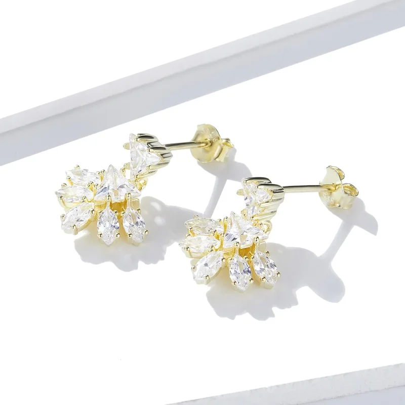 (imagine pentru) Stud Earrings Pandora Style Golden Memories - BSE226 - Vizualizare 2