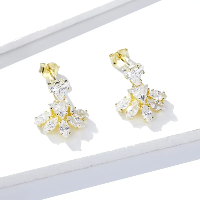 (imagine pentru) Stud Earrings Pandora Style Golden Memories - BSE226 - Vizualizare 3