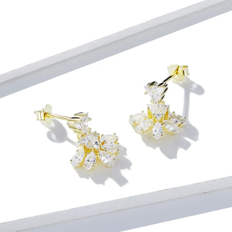 (imagine pentru) Stud Earrings Pandora Style Golden Memories - BSE226 - Vizualizare 4