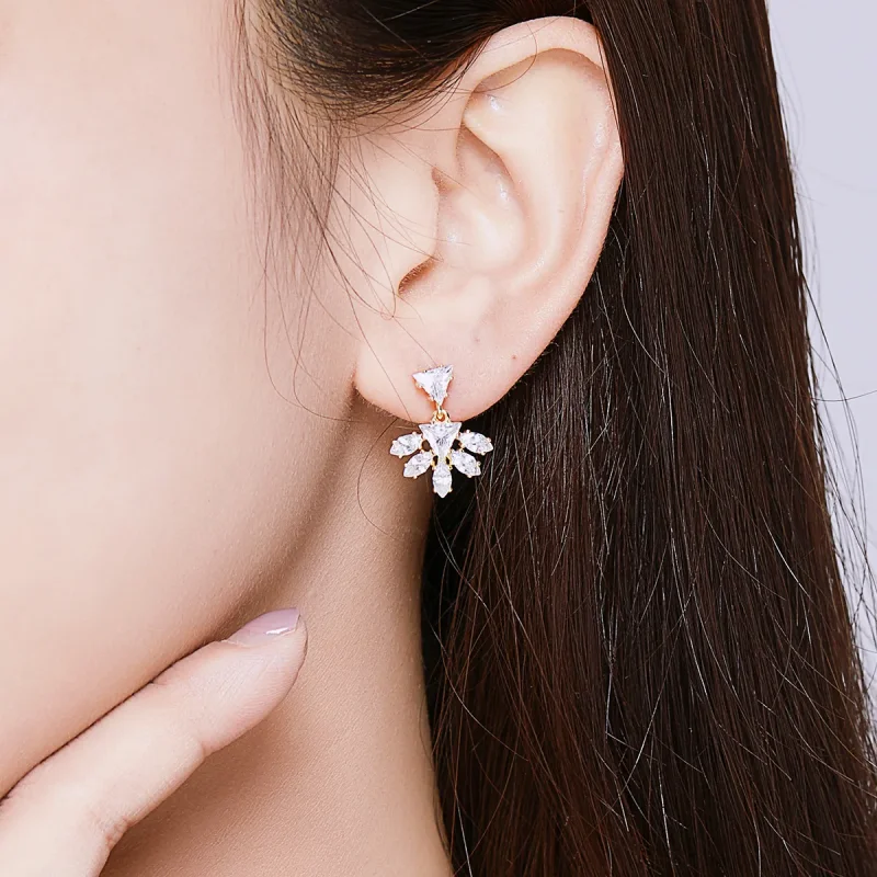 (imagine pentru) Stud Earrings Pandora Style Golden Memories - BSE226 - Vizualizare 5
