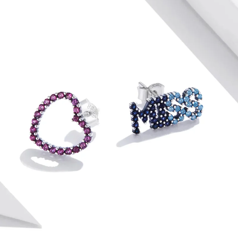 (imagine pentru) Stud Earrings - SCE1197 în stilul Pandora pentru a-ți aminti de tine - Vizualizare 3