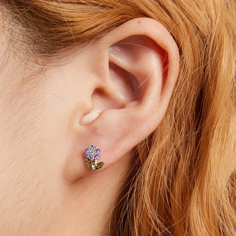 (imagine pentru) Studuri delicate cu flori în stil Pandora - BSE592-VT - Vizualizare 3