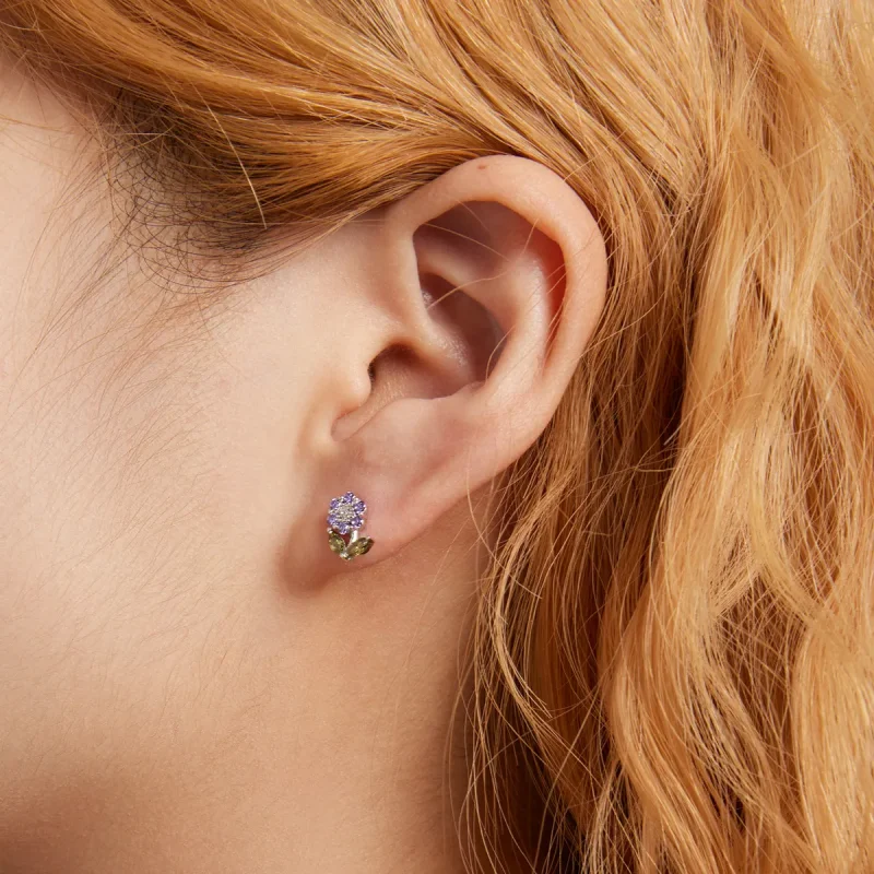 (imagine pentru) Studuri delicate cu flori în stil Pandora - BSE592-VT - Vizualizare 4