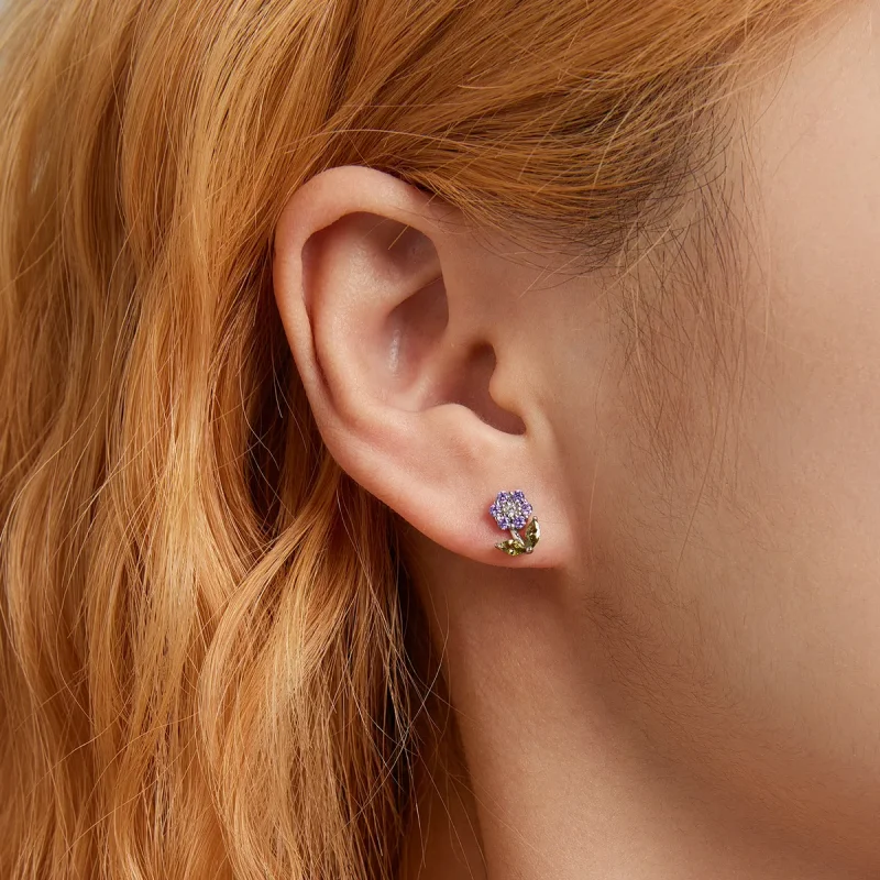 (imagine pentru) Studuri delicate cu flori în stil Pandora - BSE592-VT - Vizualizare 5