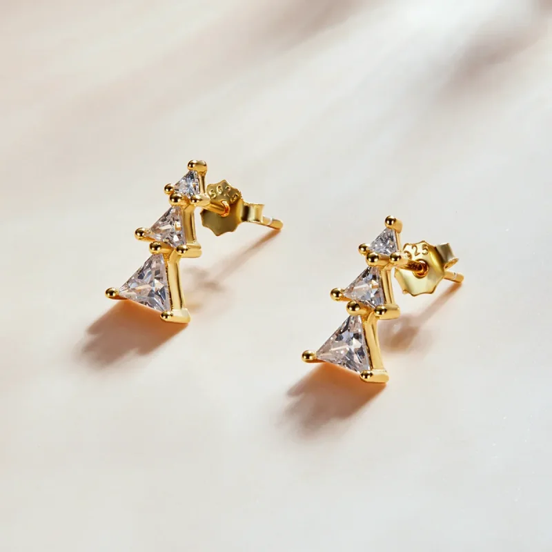 (imagine pentru) Studuri delicate în stil Pandora cu brad de Crăciun - SCE1268-B - Vizualizare 2