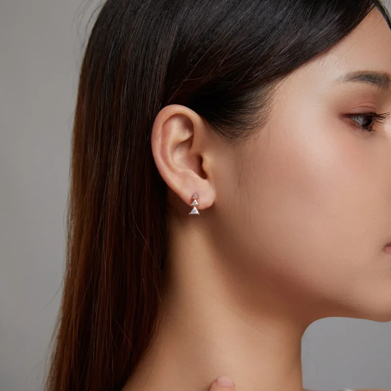 (imagine pentru) Studuri delicate în stil Pandora cu brad de Crăciun - SCE1268-B - Vizualizare 3